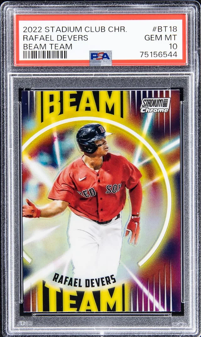 2022 Topps Stadium Club Chrome Rafael Devers Beam Team #BT18 card image