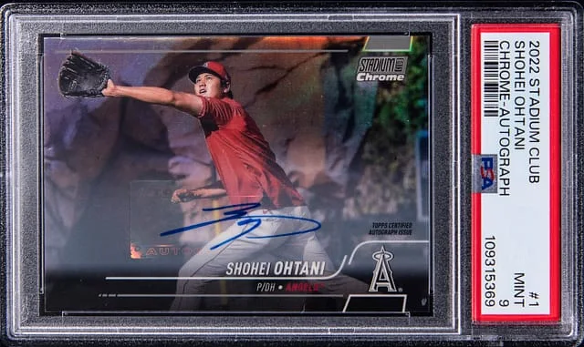 2022 Topps Stadium Club Chrome Shohei Ohtani X-Fractor #1 card image