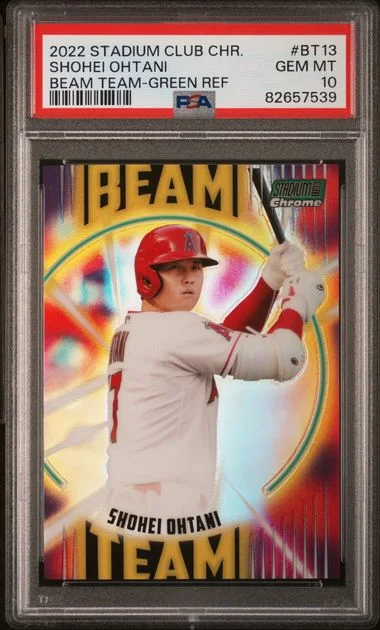 2022 Topps Stadium Club Chrome Shohei Ohtani Beam Team #BT13 card image