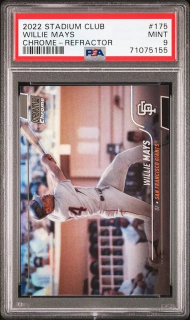 2022 Topps Stadium Club Chrome Willie Mays Refractor #175 card image