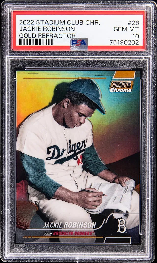 2022 Topps Stadium Club Jackie Robinson Gold Refractor #26 card image