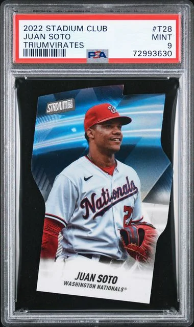 2022 Topps Stadium Club Juan Soto Triumvirates #T28 card image
