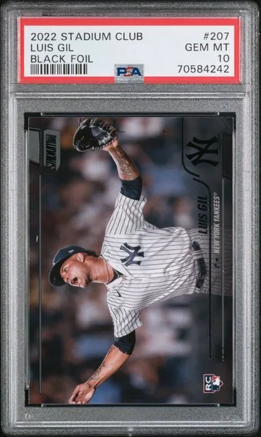 2022 Topps Stadium Club Luis Gil Black Foil #207 card image