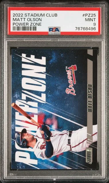 2022 Topps Stadium Club Matt Olson Power Zone #PZ25 card image