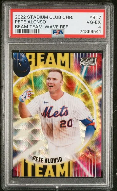 2022 Topps Stadium Club Pete Alonso Beam Team Wave Refractor #BT-7 card image
