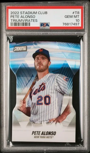 2022 Topps Stadium Club Pete Alonso Triumvirates #T8 card image