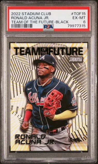 2022 Topps Stadium Club Ronald Acuna Jr. Team Of The Future Black #TOF15 card image