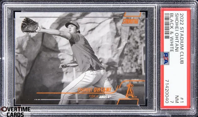2022 Topps Stadium Club Shohei Ohtani Black Foil #1 card image