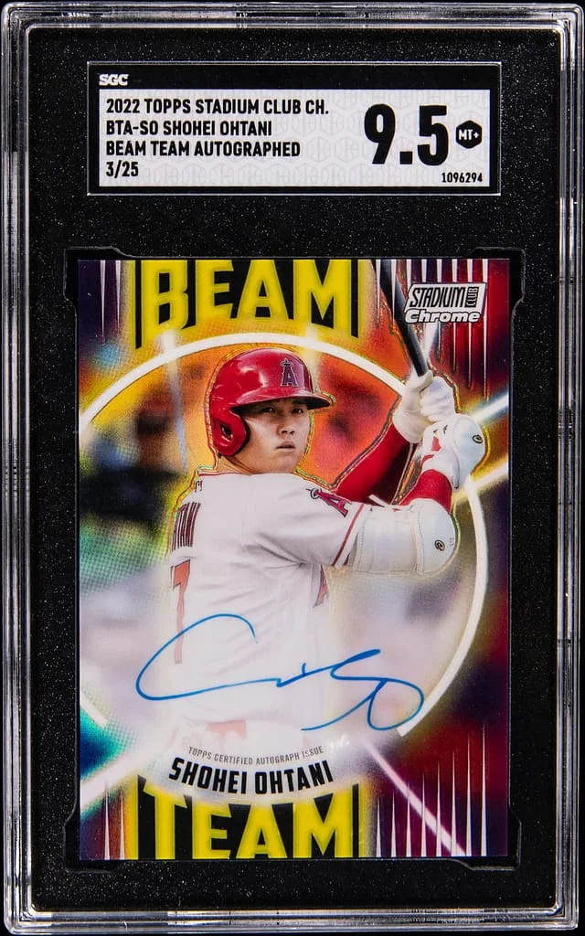 2022 Topps Stadium Club Shohei Ohtani Beam Team Autograph #BTA-SO card image