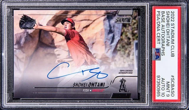 2022 Topps Stadium Club Shohei Ohtani Base Autographs #SCBA-SO card image