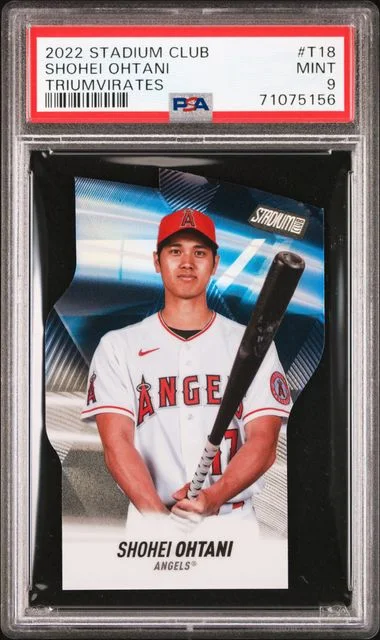 2022 Topps Stadium Club Shohei Ohtani Triumvirates #T-18 card image