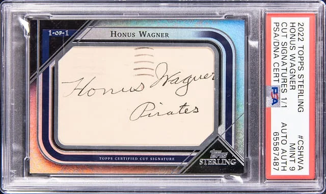2022 Topps Sterling Honus Wagner Cut Signatures #CS-HWA card image