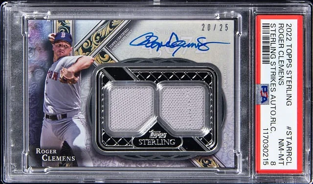 2022 Topps Sterling Roger Clemens Sterling Strikes Autograph Relic #STAR-RCL card image