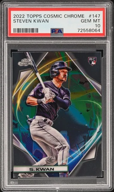 2022 Topps Steven Kwan Cosmic Chrome #147 card image