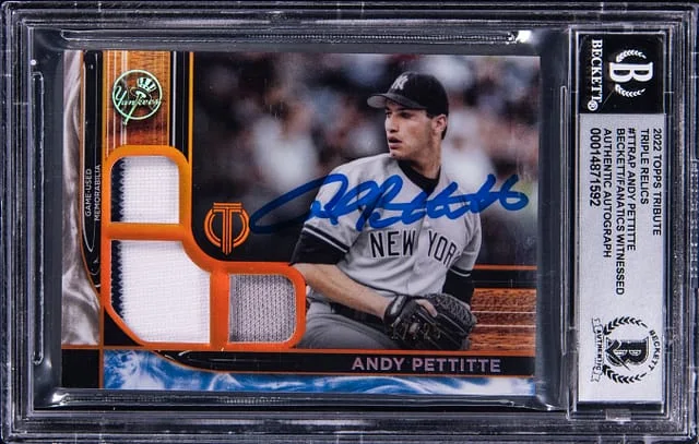 2022 Topps Tribute Andy Pettitte Triple Relics #TTR-AP card image