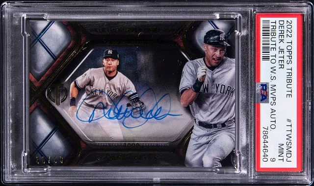2022 Topps Tribute Derek Jeter To World Series MVPs Autograph #TTWSM-DJ card image