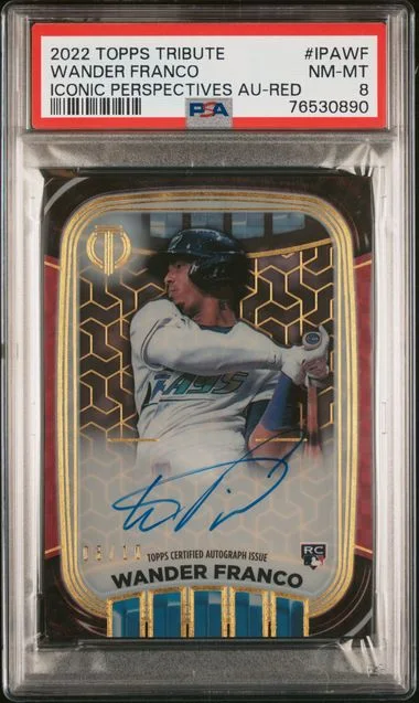 2022 Topps Tribute Iconic Perspectives Autographs Red Ipawf Wander Franco #no-number card image