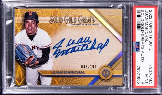 2022 Topps Tribute Juan Marichal Solid Gold Greats Autograph #GGAJMA card image