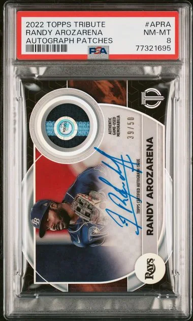 2022 Topps Tribute Randy Arozarena Autograph Patches #AP-RA card image