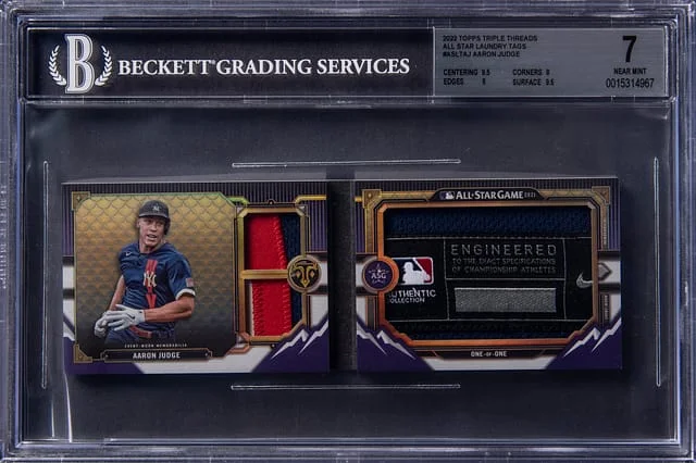 2022 Topps Triple Threads Aaron Judge All-Star Laundry Tags #ASTL-AJ card image