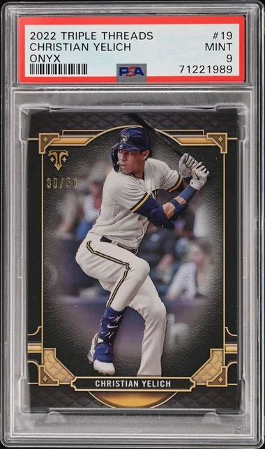 2022 Topps Triple Threads Christian Yelich Onyx #19 card image