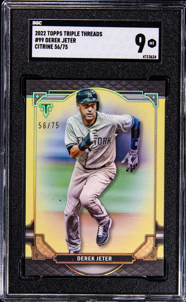 2022 Topps Triple Threads Derek Jeter Citrine #99 card image