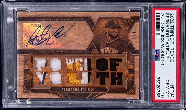 2022 Topps Triple Threads Fernando Tatis Jr. Autograph Relics Wood #TTAR-FTJ4 card image