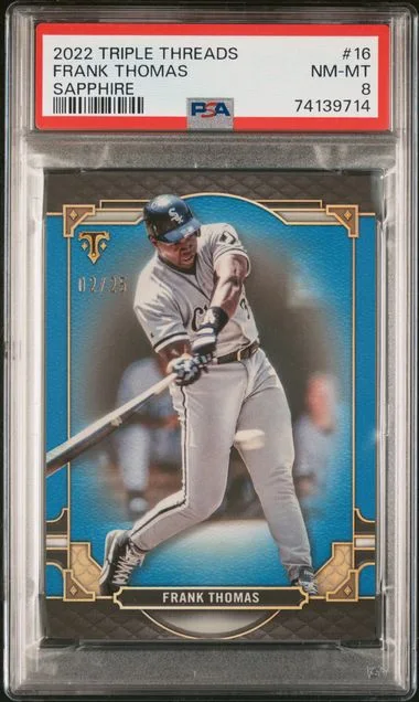 2022 Topps Triple Threads Frank Thomas Sapphire #16 card image