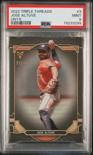 2022 Topps Triple Threads Jose Altuve Onyx #3 card image