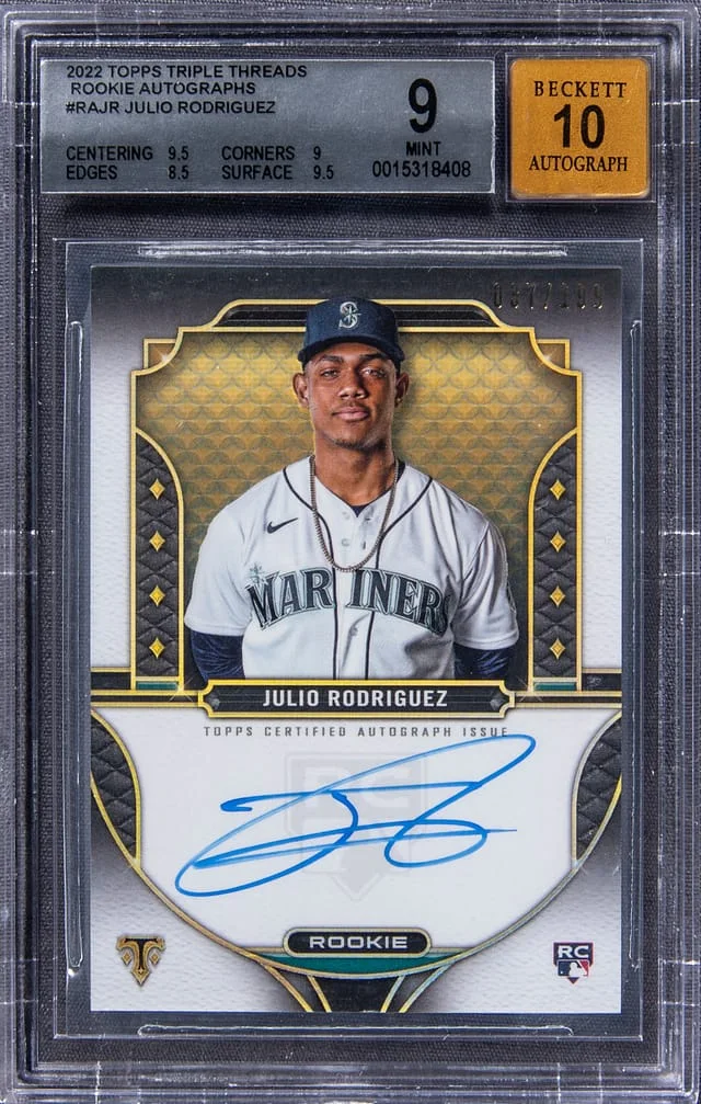2022 Topps Triple Threads Julio Rodriguez Autograph #RA-JR card image