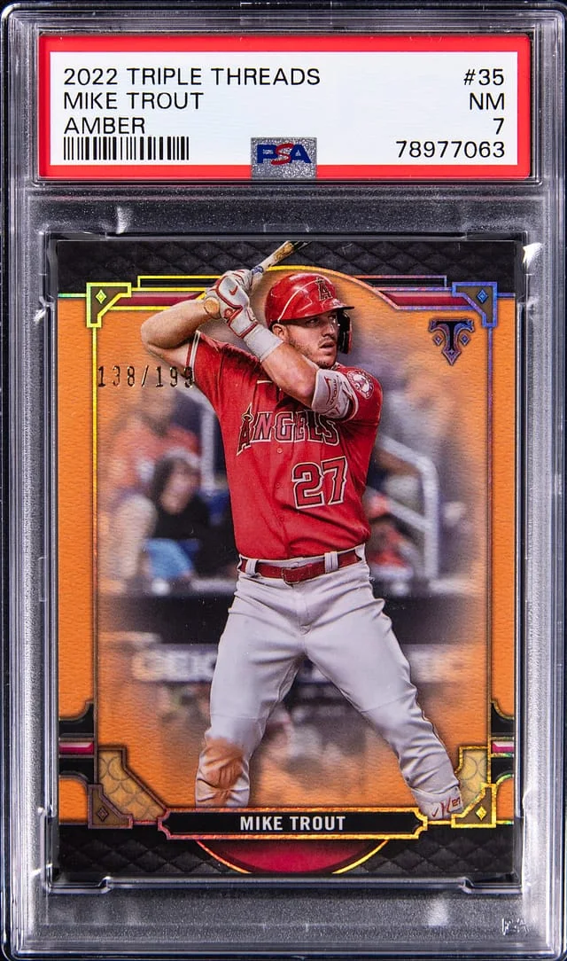 2022 Topps Triple Threads Mike Trout Gold #35 card image