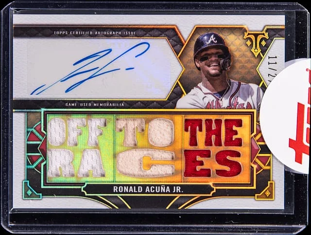 2022 Topps Triple Threads Ronald Acuna Jr. Relic #TTAR-RA5 card image