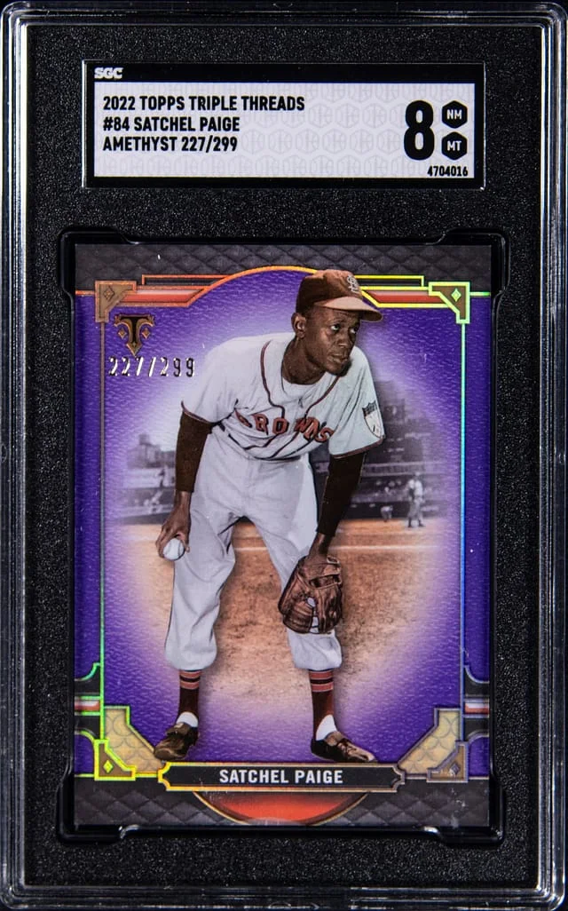2022 Topps Triple Threads Satchel Paige Amethyst #84 card image