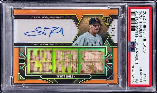 2022 Topps Triple Threads Scott Rolen Autograph Relics Amber #TTAR-SR1 card image