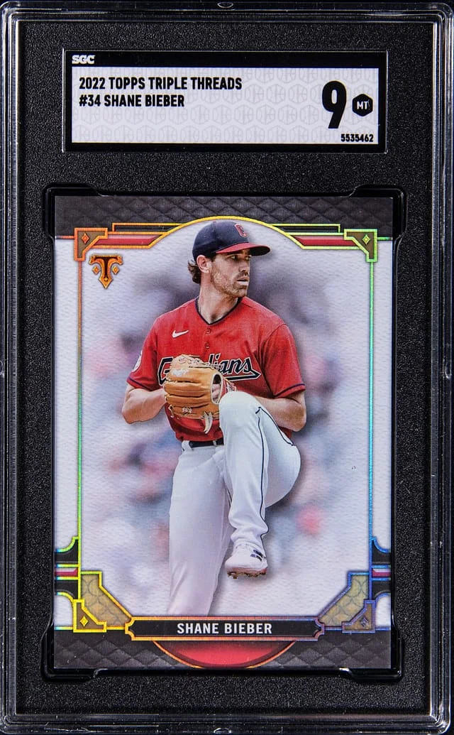 2022 Topps Triple Threads Shane Bieber #34 card image