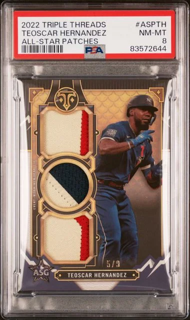 2022 Topps Triple Threads Teoscar Hernandez Event-Worn All-Star Patches #ASP-TH card image