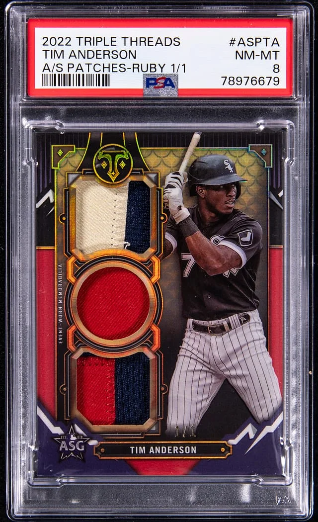 2022 Topps Triple Threads Tim Anderson All-Star Patches Ruby #ASP-TA card image
