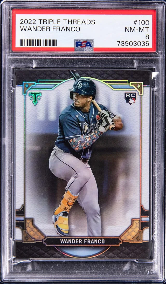 2022 Topps Triple Threads Wander Franco Aquamarine #100 card image
