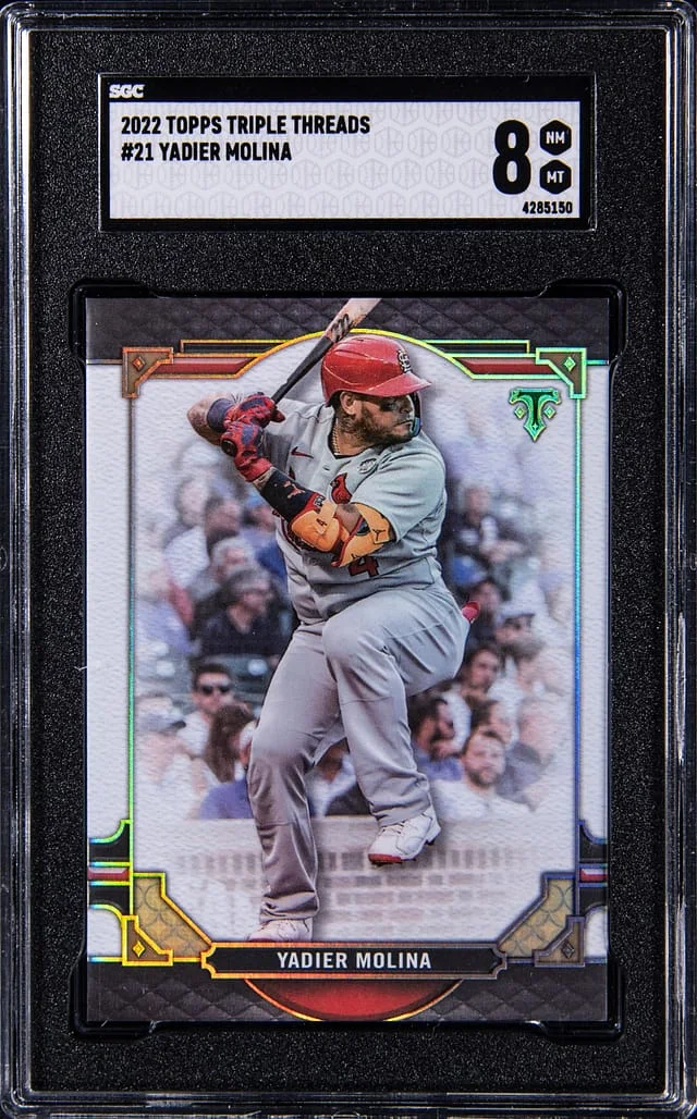 2022 Topps Triple Threads Yadier Molina #21 card image