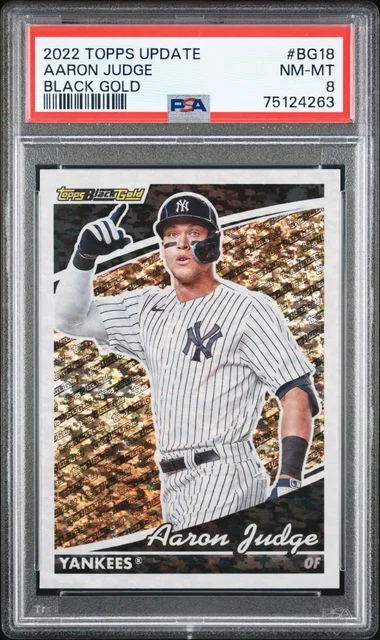 2022 Topps Update Aaron Judge Black Gold #BG-18 card image