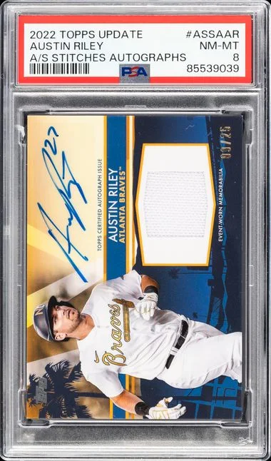 2022 Topps Update Austin RileySigned All-Star Stitches Autographs #ASSAAR card image