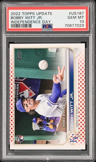 2022 Topps Update Bobby Witt Jr. Independence Day #US187 card image