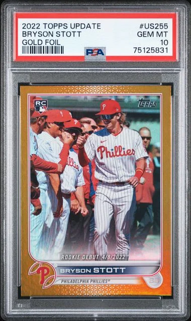 2022 Topps Update Bryson Stott Gold Foil #US255 card image