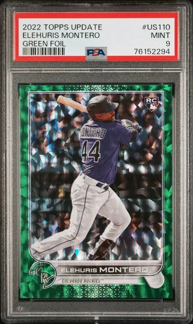 2022 Topps Update Elehuris Montero Green Foil #US-110 card image
