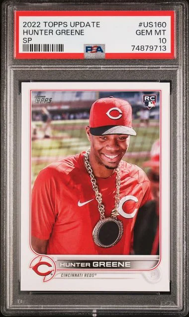 2022 Topps Update Hunter Greene #US160 card image
