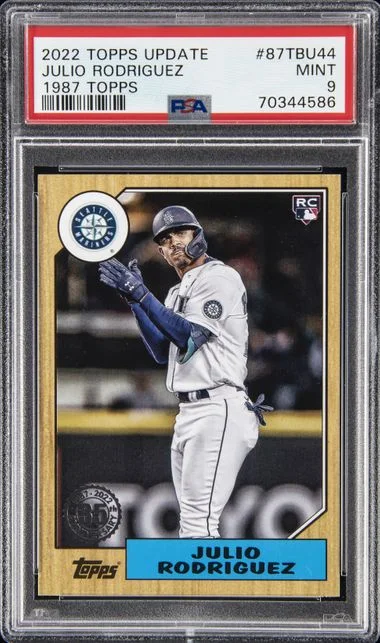 2022 Topps Update Julio Rodriguez 1987 Topps #87TBU-44 card image