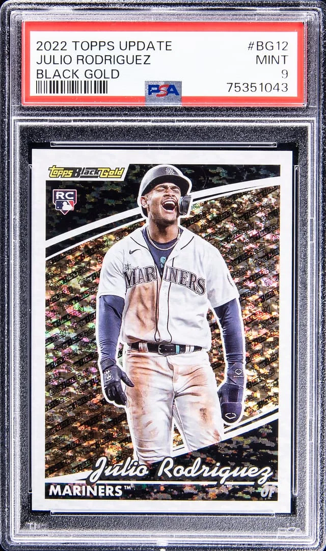 2022 Topps Update Julio Rodriguez Black Gold #BG-12 card image