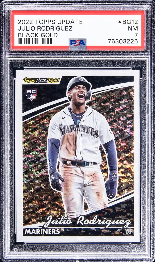 2022 Topps Update Julio Rodriguez Black Gold #BG12 card image