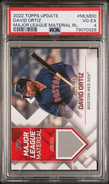 2022 Topps Update Major League Material Relics Mlmdo David Ortiz #no-number card image