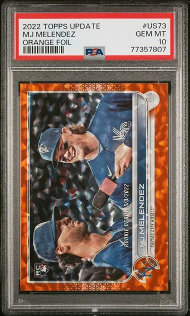 2022 Topps Update MJ Melendez Orange Foil #Us73 card image